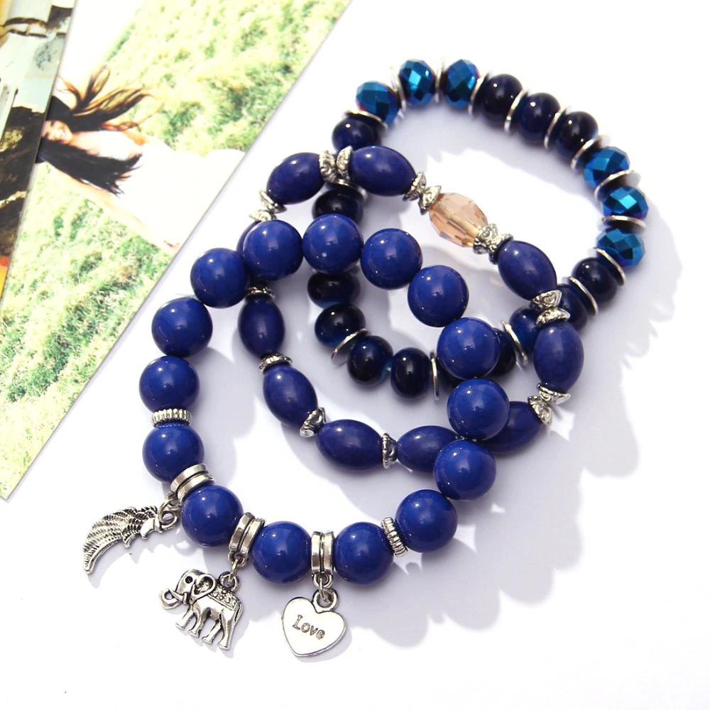 3pcs Multilayer Women's Fashion Boho Beaded Bracelets - Image 4