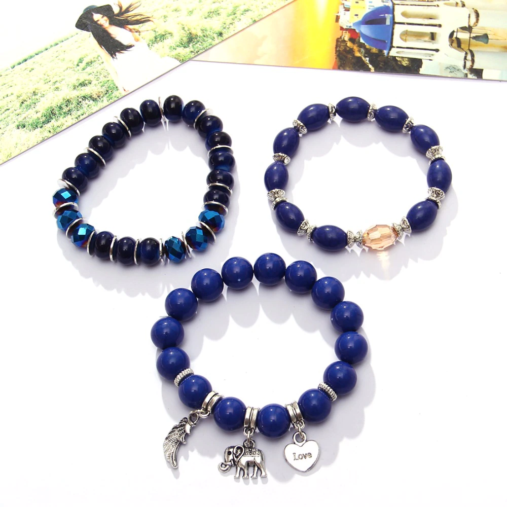 3pcs Multilayer Women's Fashion Boho Beaded Bracelets - Image 5