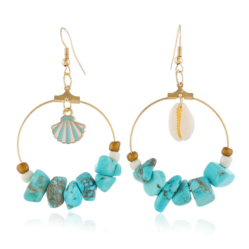 Sea Shell Feroza Earrings For Women