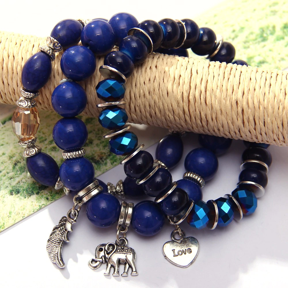 3pcs Multilayer Women's Fashion Boho Beaded Bracelets - Image 2