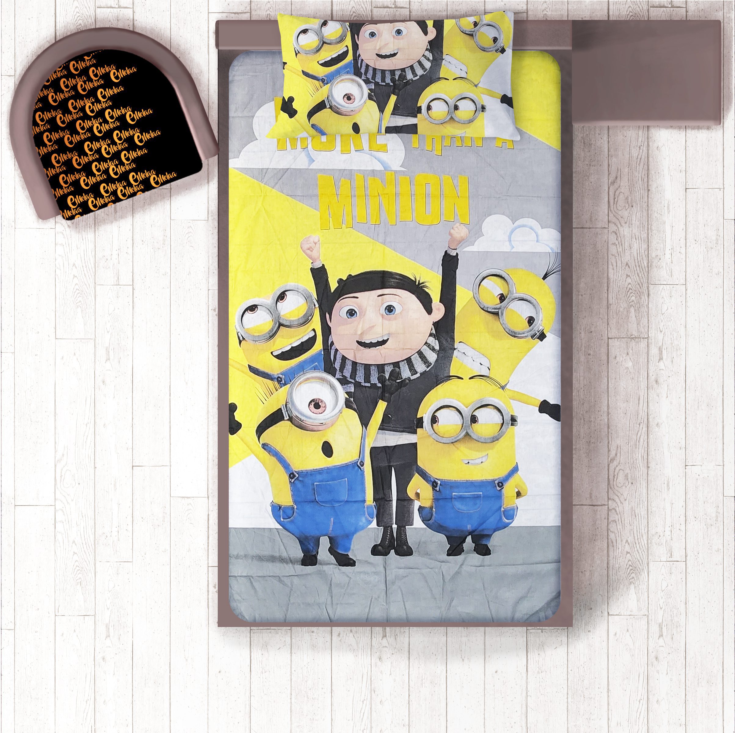 KID'S MINIONS PRINTED BED SHEET